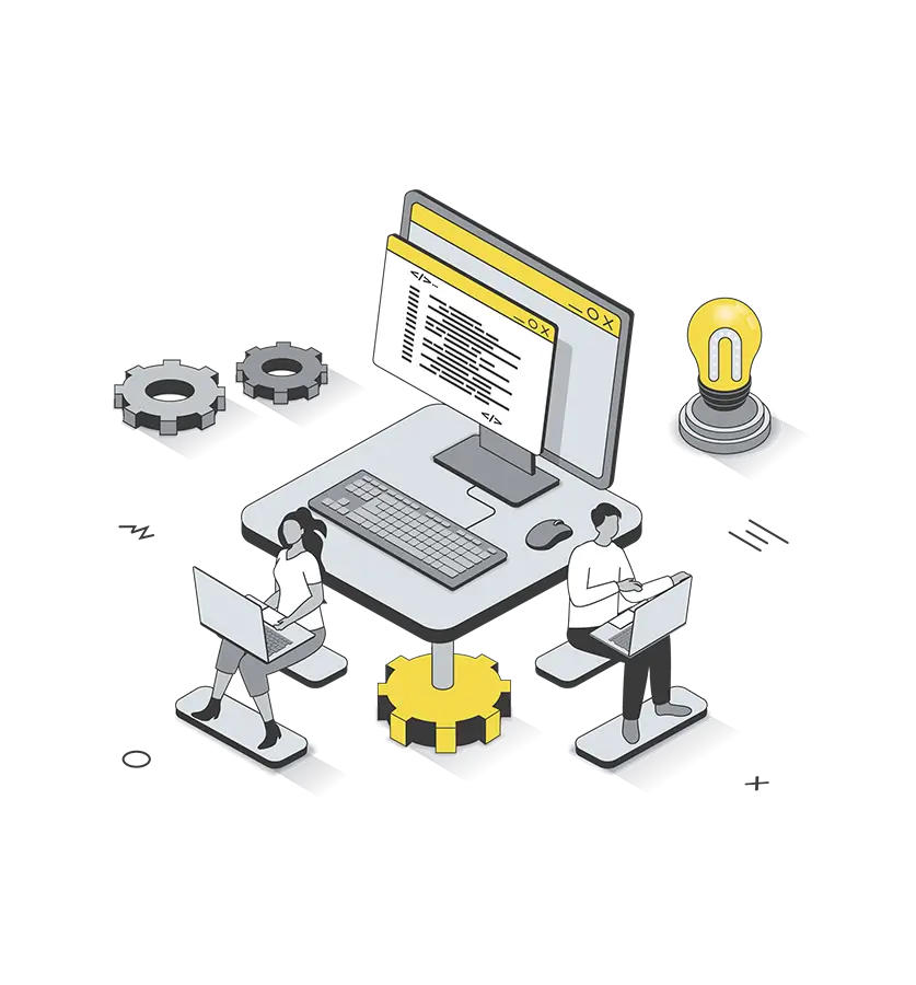 People developing software